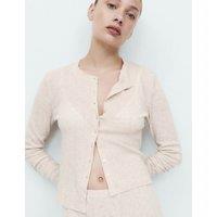 M&S Cotton Blend Pointelle Lounge Cardigan Oatmeal