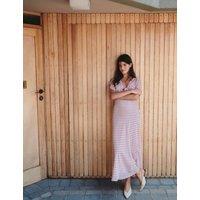 M&S Polka Dot Puff Sleeve Midaxi Tea Dress Pink Mix