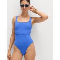 M&S Panelled Sculpt Scoop Neck Swimsuit Cobalt