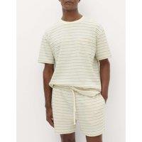 M&S Cotton Rich Textured Shorts Natural