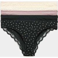 M&S 5pk Cotton Rich Printed Brazilian Knickers Praline