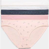 M&S 5pk Cotton Lycra Bikini Knickers Nightshade
