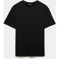 Goodmove Relaxed Soft Touch Cotton Blend T-Shirt Black