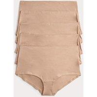M&S 5 Pack Pure Cotton High Rise Shorts Rose Quartz