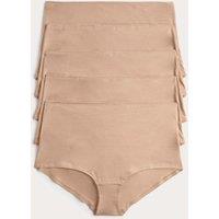 M&S 5 Pack Pure Cotton High Rise Shorts Rose Quartz