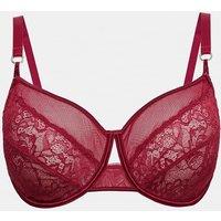 Autograph Silk & Lace Wired Minimiser Bra C-G Claret