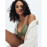 M&S Jasmine Lace Wired Plunge Bra A-E Khaki