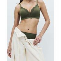 M&S Jasmine Lace Seamfree Non Wired Plunge Bra (A-E) Khaki