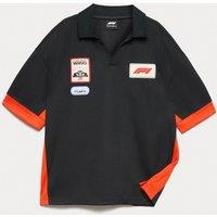 M&S Formula 1 Mesh Polo Top (6-16 Yrs) Black