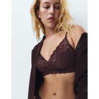 M&S Amelia Lace Non Wired Full Cup Bra A-E Dark Aubergine