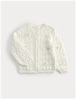 Cotton Rich Floral Cardigan (4-10 Yrs)