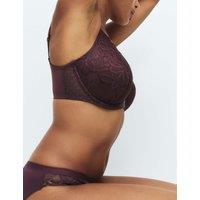 M&S Amelia Lace Natural Lift Wired Full Cup Bra F+ Dark Aubergine