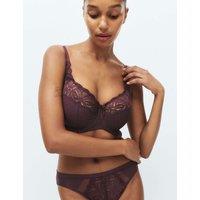 M&S Amelia Lace Wired Full Cup Bra (F-J) Dark Aubergine