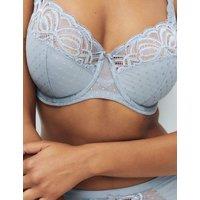 M&S Amelia Lace Wired Full Cup Bra F-J Light Steel Blue