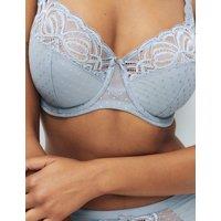 M&S Amelia Lace Wired Full Cup Bra F-J Light Steel Blue