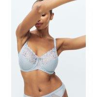 M&S Amelia Lace Wired Minimiser Bra C-H Light Steel Blue