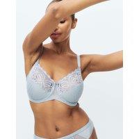 M&S Amelia Lace Wired Minimiser Bra C-H Light Steel Blue