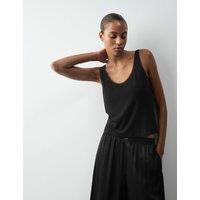 Autograph Modal Rich Ribbed Cami Pyjama Top Black