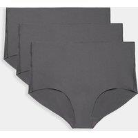 Body by M&S 3 pack Body Invisibles No VPL High Rise Knicker Shorts Dark Grey