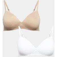 M&S 2 Pack Non Wired First Bra Opal