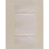 M&S Pure Cotton Hammam Beach Towel Neutral