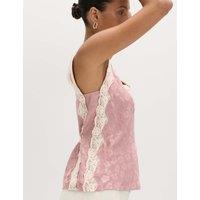 M&S Jacquard Lace Cami Top Soft Bronze