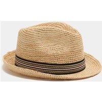 M&S Straw Mid Brim Hat Natural Mix