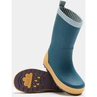 M&S Kids' Colour Block Ribbed Wellies (4 Small - 2 Large) Green Mix