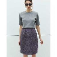 M&S Tassel Midi Pencil Skirt Smoke