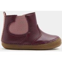 M&S Barefoot Leather Heart Chelsea Boots (2 Small - 5 Small) Berry