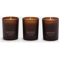 Apothecary Calm 3 Mini Votive Candles Amber
