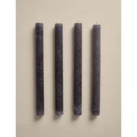 M&S 4 Pack Wax Dinner Candles Dark Graphite
