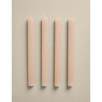 M&S 4 Pack Wax Dinner Candles Light Buff
