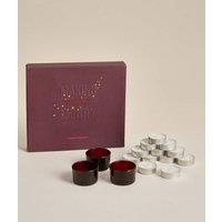 M&S Mandarin Cinnamon & Clove Tealight Gift Set Red Mix