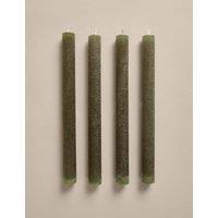 M&S 4 Pack Wax Dinner Candles Khaki