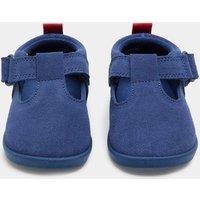 M&S Baby Suede Riptape T Bar First Walkers (2 Small - 5 Small) Blue