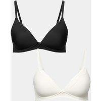 M&S 2 Pack Non Wired Plunge Bras (A-E) Ivory Mix