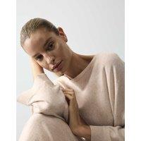 Autograph Merino Wool Blend Pyjama Top with Cashmere Oatmeal