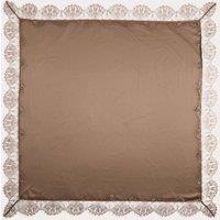 M&S Satin Lace Detail Scarf Brown