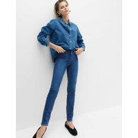 M&S Ivy High Rise Skinny Ankle Grazer Jeans Dark Indigo
