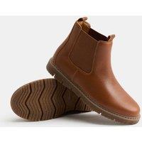 M&S Kids' Leather Chelsea Boots (4 Small - 7 Large) Tan