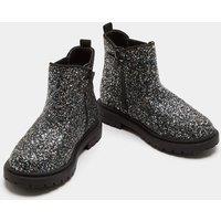 M&S Kids' Glitter Chelsea Boots (4 Small-2 Large) Black Mix