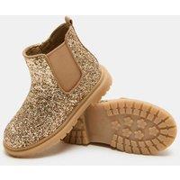 M&S Kids' Glitter Chelsea Boots (4 Small-2 Large) Bronze