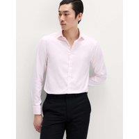 M&S SARTORIAL Extra Slim Fit Luxury Cotton Twill Shirt Pale Pink