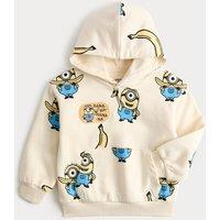 M&S Cotton Rich Minions Graphic Hoodie (2-8 Yrs) Cream Mix
