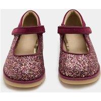 M&S Kids' Glitter Heritage Mary Jane Shoes (4 Small - 2 Large) Dark Red Mix