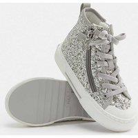 M&S Kids' Glitter Charm High Tops (4 Small - 2 Large) Silver Mix