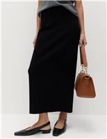 M&S Knitted Midaxi Column Skirt Wine