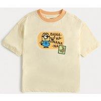 M&S Pure Cotton Minions Graphic T-Shirt (2-8 Yrs) Pale Yellow