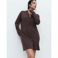 M&S Cotton Modal Nightshirt Brown